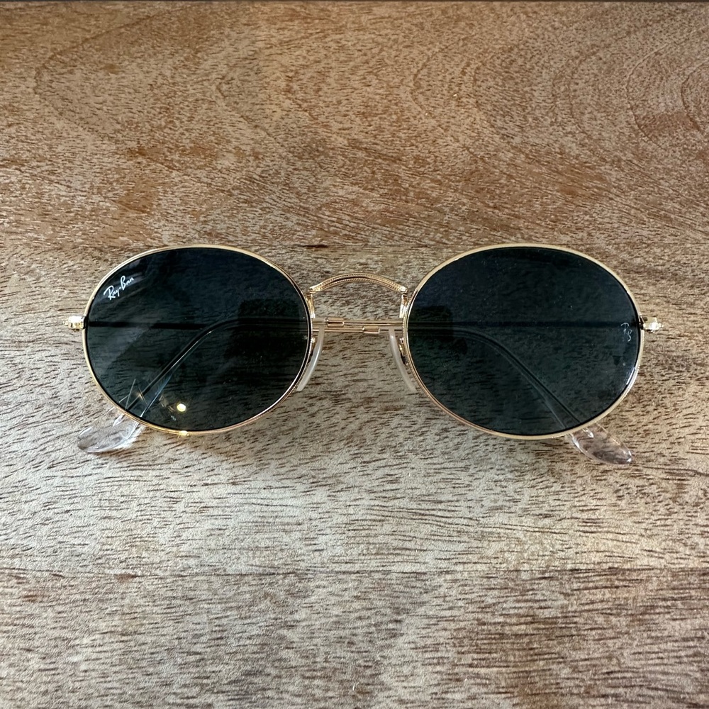 Ray-Ban Gold Frame Oval Sunglasses